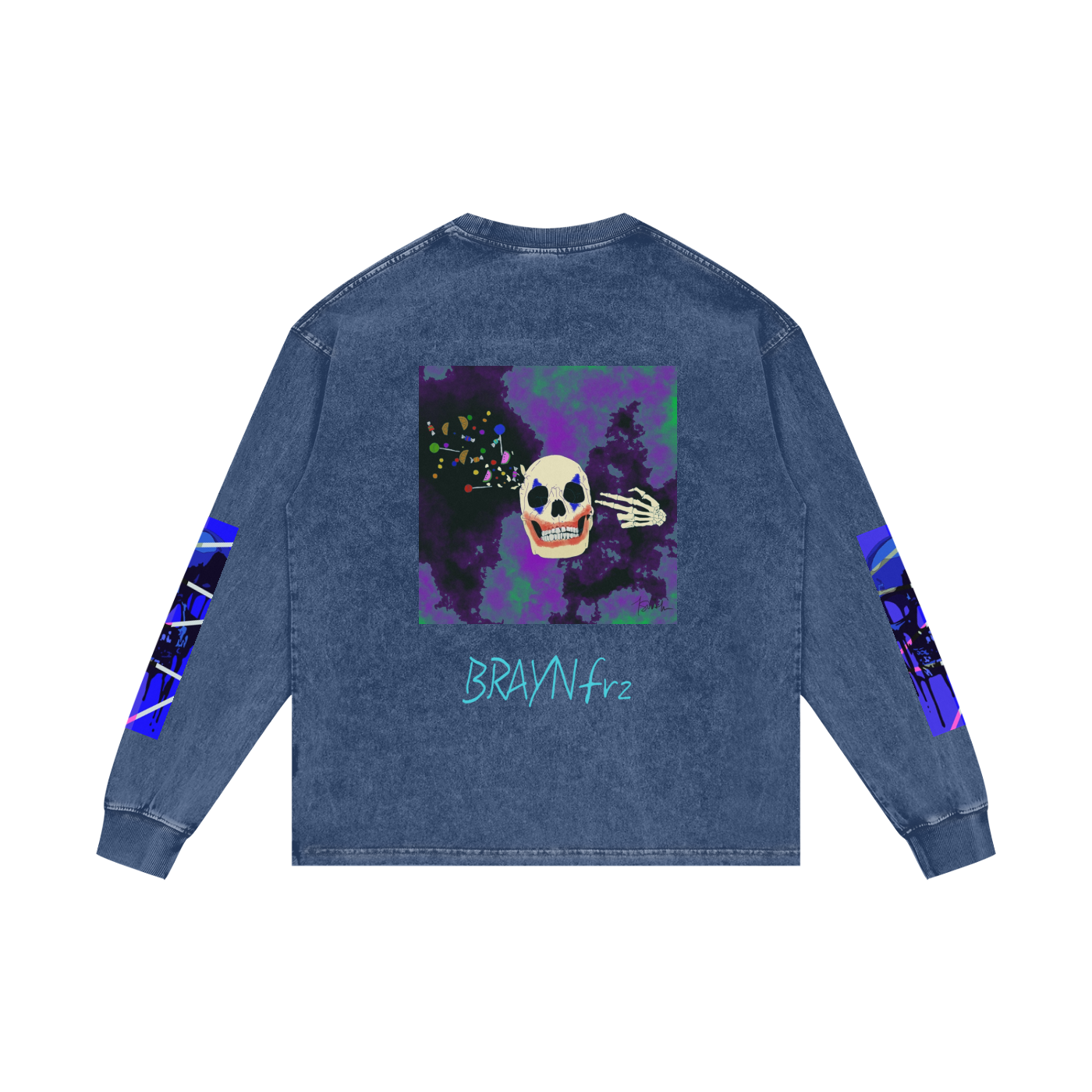 Acid Wash Oversize Long Sleeve T-Shirt