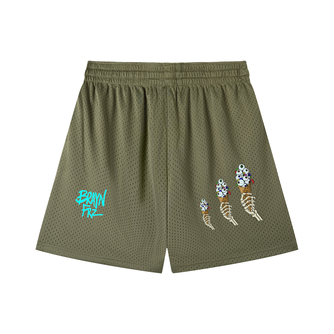 Mesh Drawstring Shorts