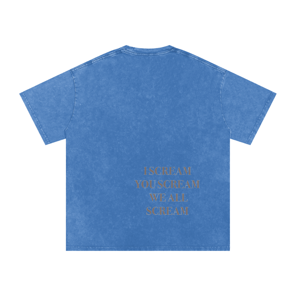 Snow Washed Oversized Cotton T-Shirt