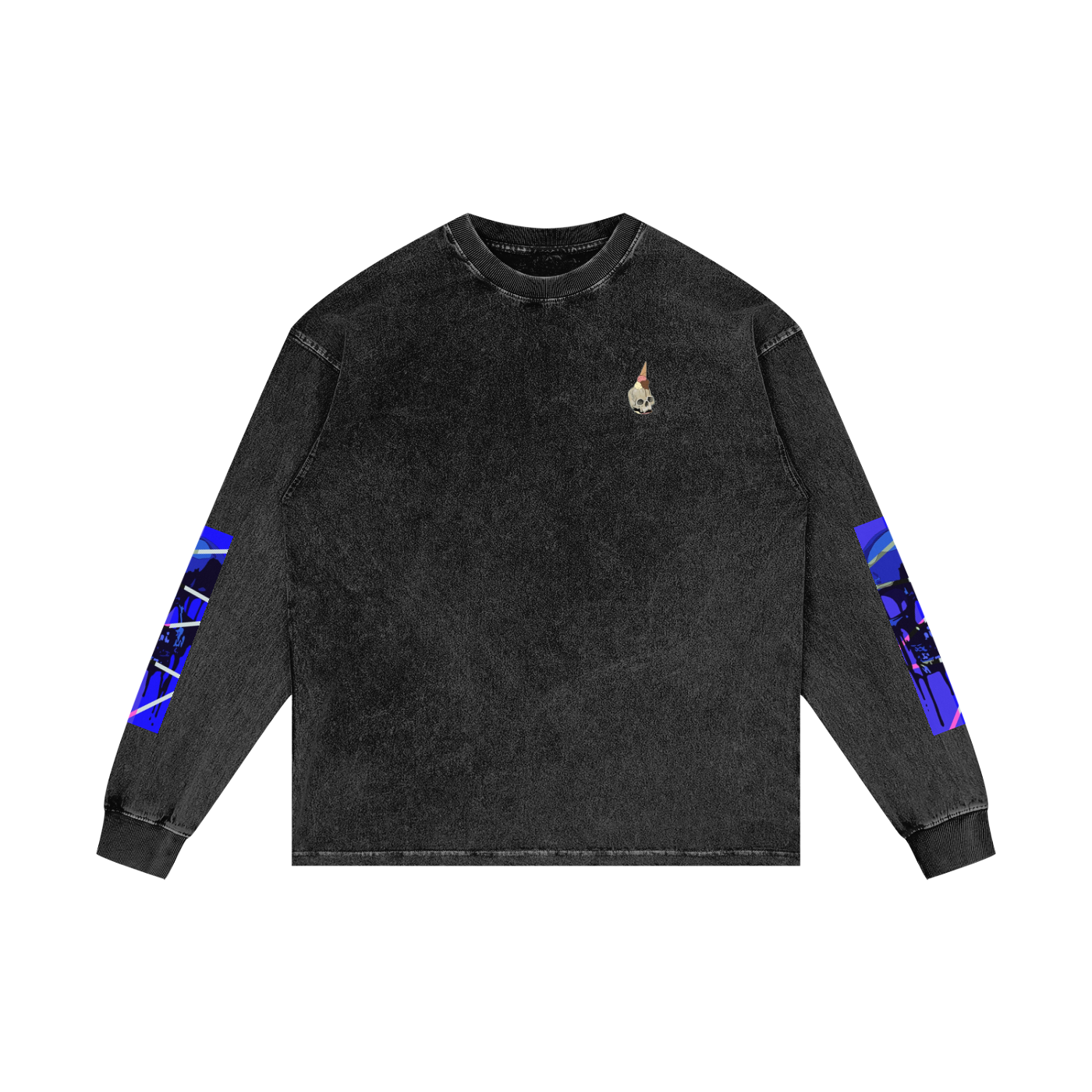 Acid Wash Oversize Long Sleeve T-Shirt