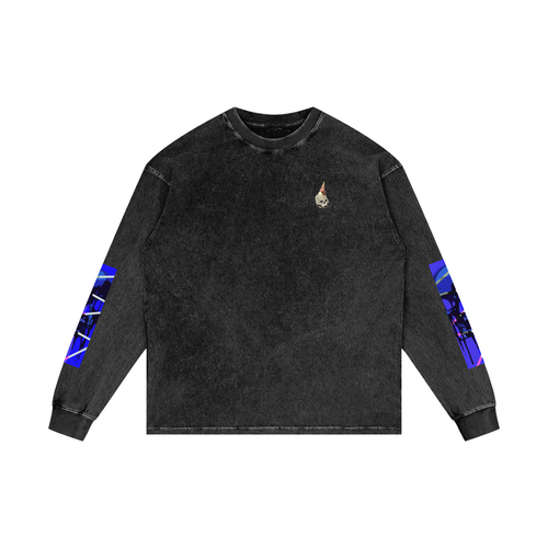 Acid Wash Oversize Long Sleeve T-Shirt