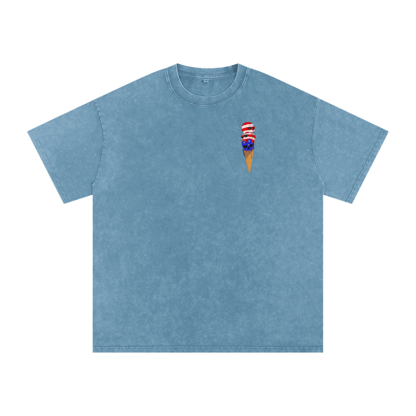 Snow Washed Oversized Cotton T-Shirt