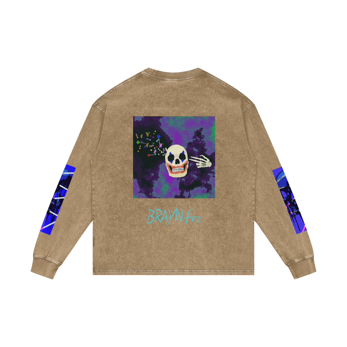Acid Wash Oversize Long Sleeve T-Shirt