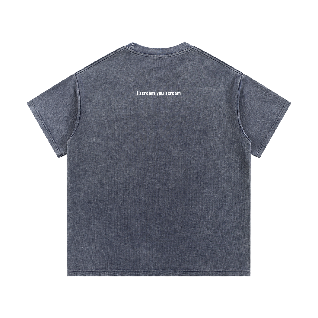 Mineral Wash Waffle Knit T-Shirt